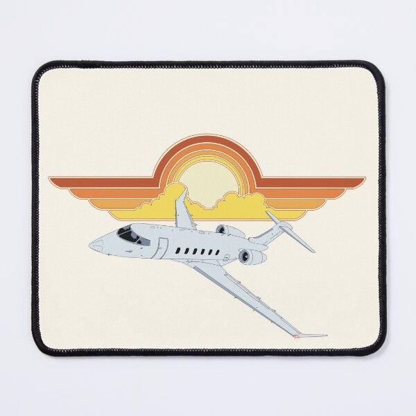 Item preview, Bombardier Challenger 350 Jet Sunset Pilot Wings Retro Aviation Design designed and sold by skye-studio.