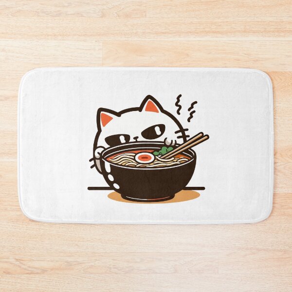 Item preview, kawaii Sneaky Cat Ramen designed and sold by Designowner.