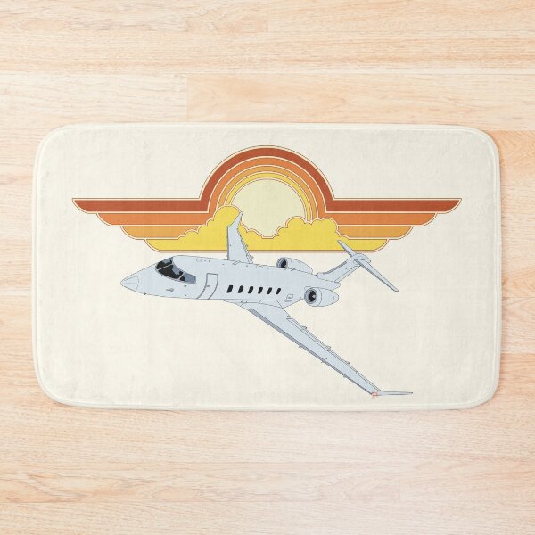 Item preview, Bombardier Challenger 350 Jet Sunset Pilot Wings Retro Aviation Design designed and sold by skye-studio.