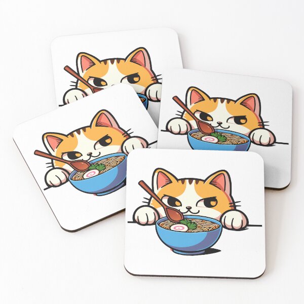 Item preview, Cute kawaii Sneaky Cat Ramen designed and sold by Designowner.