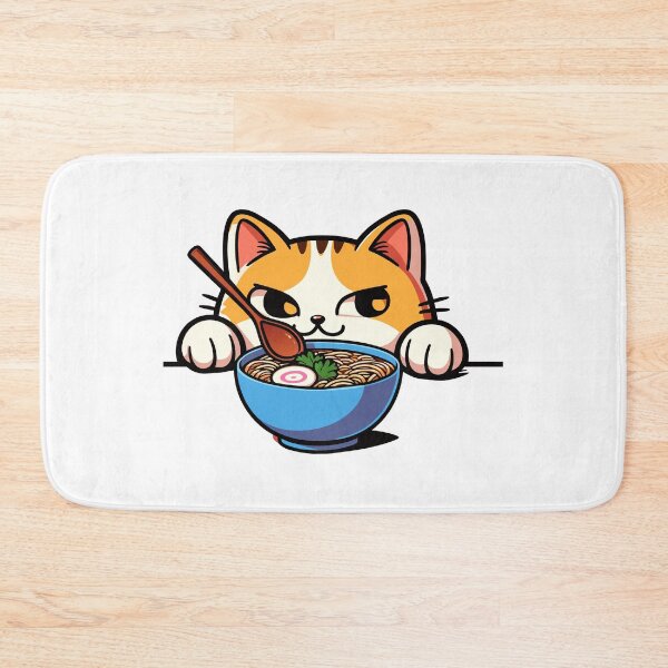 Item preview, Cute kawaii Sneaky Cat Ramen designed and sold by Designowner.