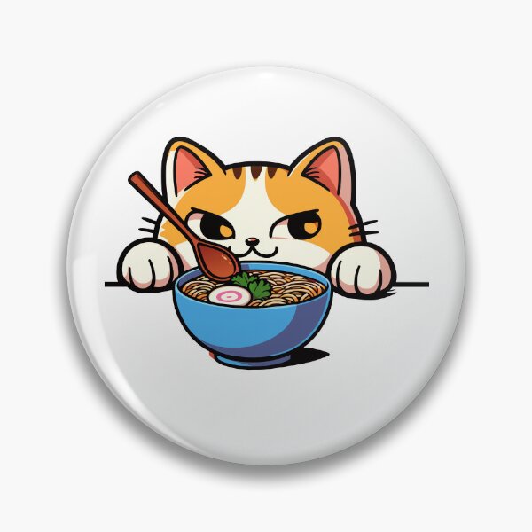 Item preview, Cute kawaii Sneaky Cat Ramen designed and sold by Designowner.