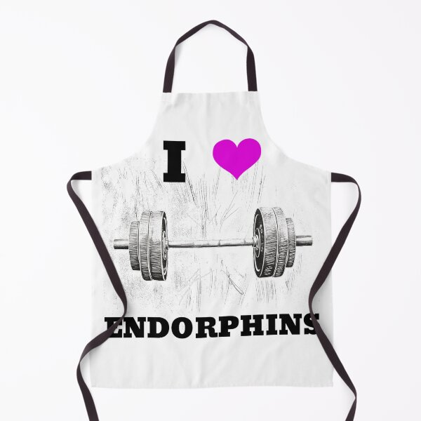 Item preview, I LOVE ENDORPHINS Black Lettering Pink Heart Barbell Design designed and sold by Primal Pump Co LTD.