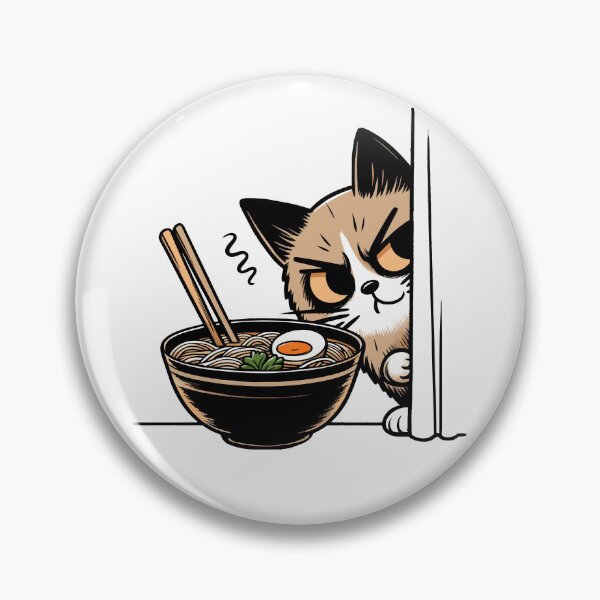 Item preview, kawaii Sneaky Cat Ramen designed and sold by Designowner.