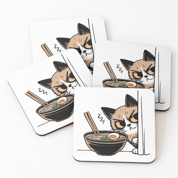 Item preview, kawaii Sneaky Cat Ramen designed and sold by Designowner.