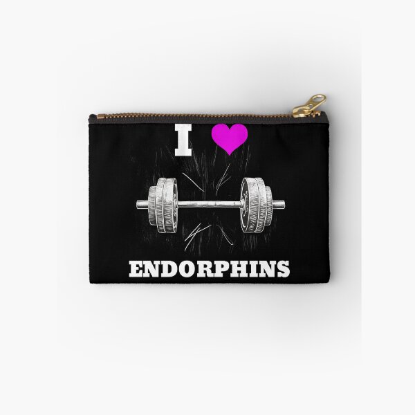 Item preview, I LOVE ENDORPHINS White Lettering Pink Heart Barbell Design designed and sold by Primal Pump Co LTD.
