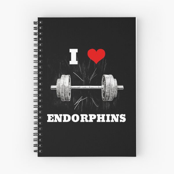 Item preview, I LOVE ENDORPHINS White Lettering Red Heart Barbell Design designed and sold by Primal Pump Co LTD.