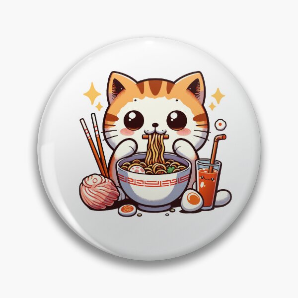 Item preview, kawaii Sneaky Cat Ramen designed and sold by Designowner.