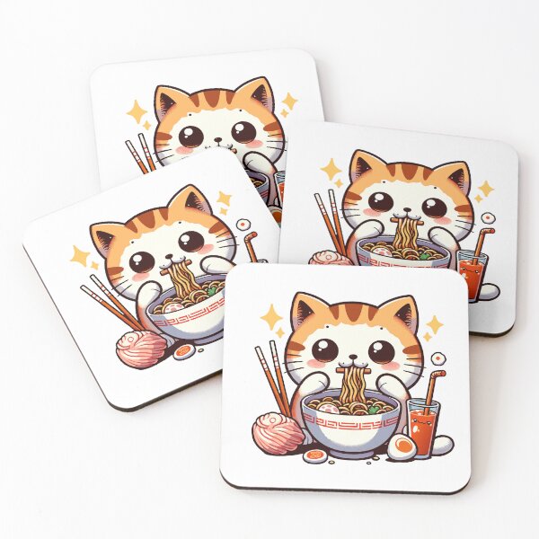 Item preview, kawaii Sneaky Cat Ramen designed and sold by Designowner.