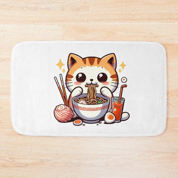 Item preview, kawaii Sneaky Cat Ramen designed and sold by Designowner.