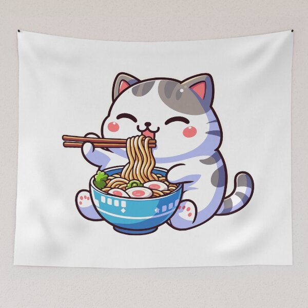 Item preview, kawaii Cat Ramen designed and sold by Designowner.