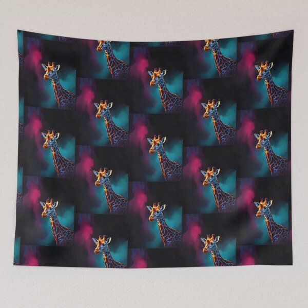 Item preview, Multi Coloured Giraffe  Art  designed and sold by Obsidian Ink by Wilshire.