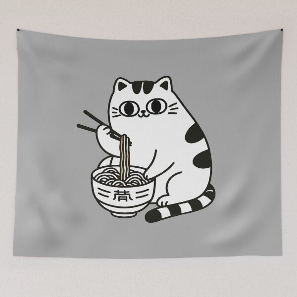 Item preview, Cat Ramen designed and sold by VerveVerseBoo.