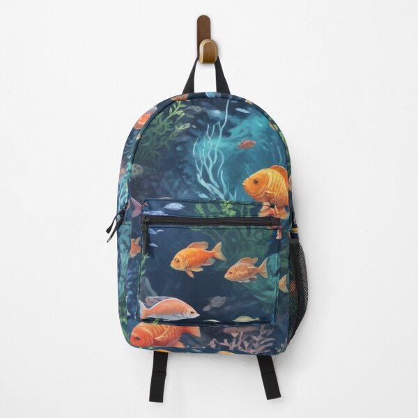 Item preview, Aquarium fishes and coral reef ecosystem print design designed and sold by Anshu3813.