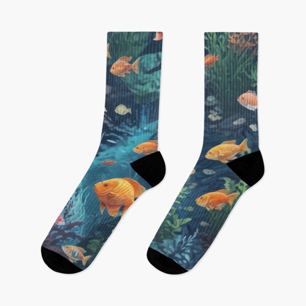 Item preview, Aquarium fishes and coral reef ecosystem print design  designed and sold by Anshu3813.