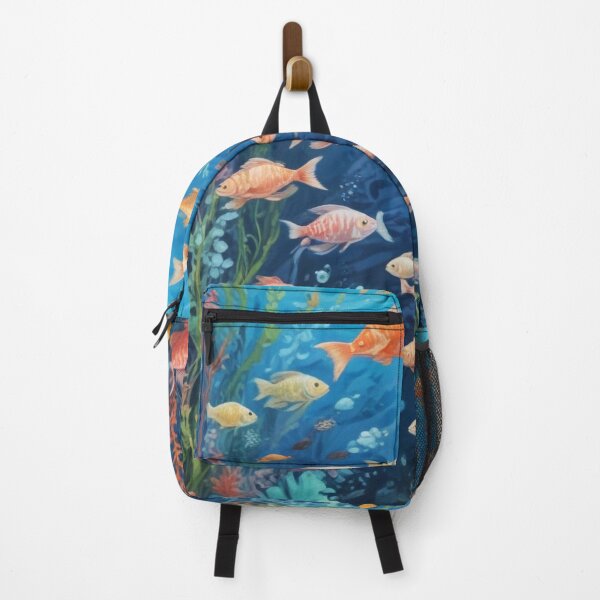 Item preview, Aquarium fishes and coral reef ecosystem print design designed and sold by Anshu3813.