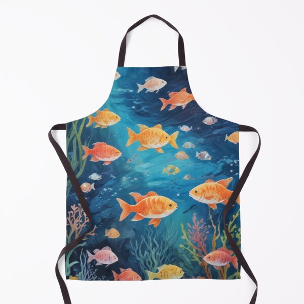 Item preview, Aquarium fishes and coral reef ecosystem print design  designed and sold by Anshu3813.