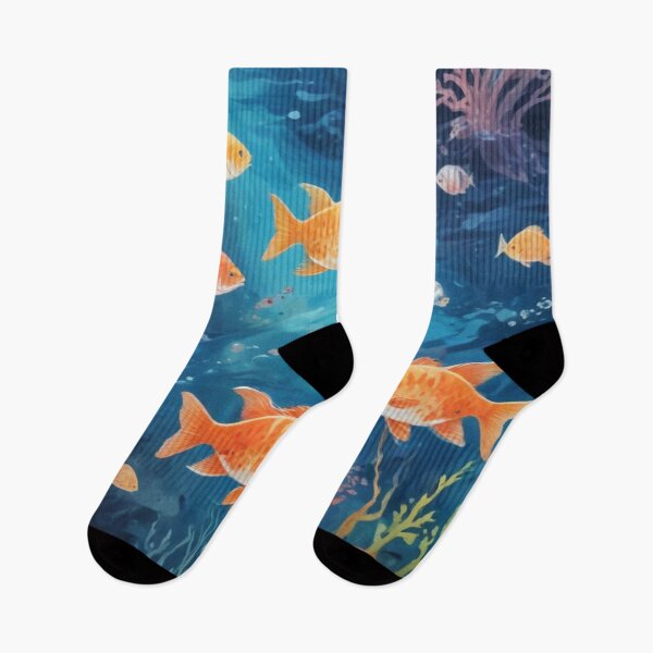 Item preview, Aquarium fishes and coral reef ecosystem print design  designed and sold by Anshu3813.