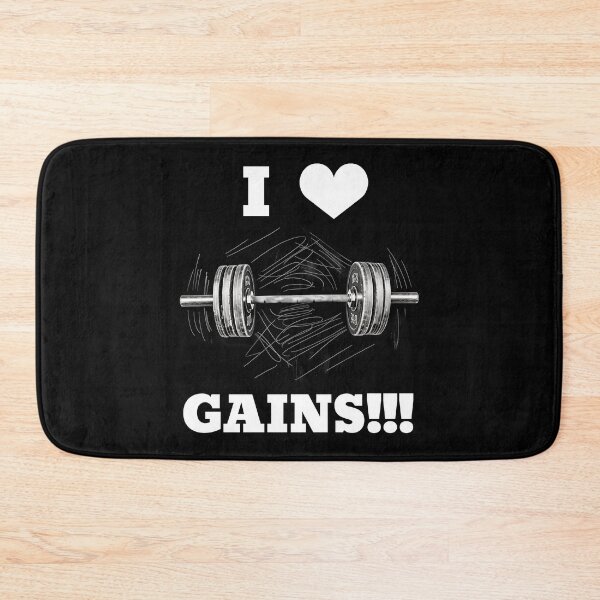 Item preview, Copy of I LOVE / HEART GAINS!!! White Lettering White Heart Barbell Design designed and sold by Primal Pump Co LTD.