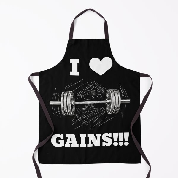 Item preview, Copy of I LOVE / HEART GAINS!!! White Lettering White Heart Barbell Design designed and sold by Primal Pump Co LTD.
