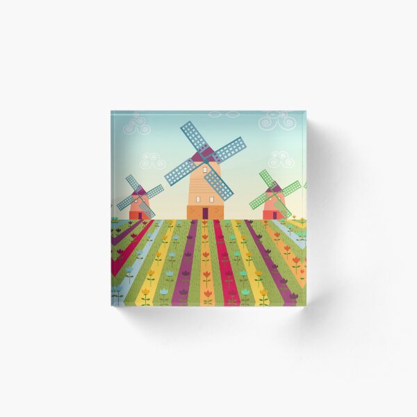 Tulips Acrylic Block