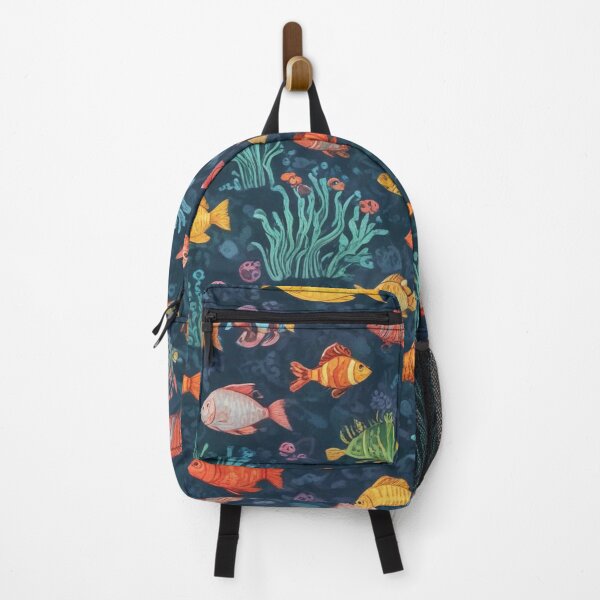 Item preview, Aquarium fishes and coral reef ecosystem print design designed and sold by Anshu3813.
