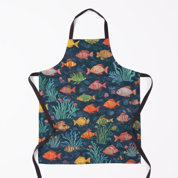 Item preview, Aquarium fishes and coral reef ecosystem print design designed and sold by Anshu3813.