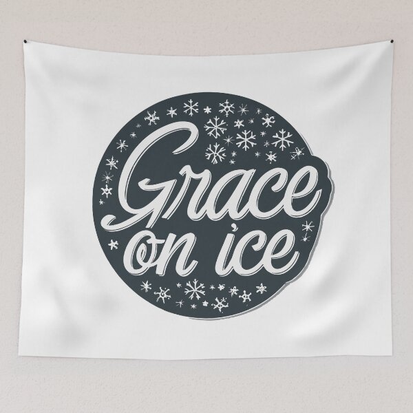 Item preview, Grace on Ice Elegant Script Typography Sticker designed and sold by NiftyWrx.