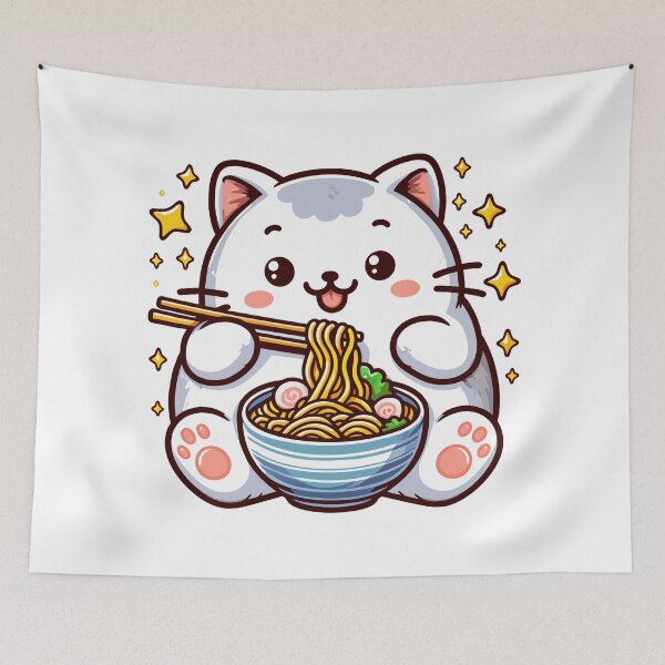 Item preview, kawaii Cat Ramen designed and sold by Designowner.