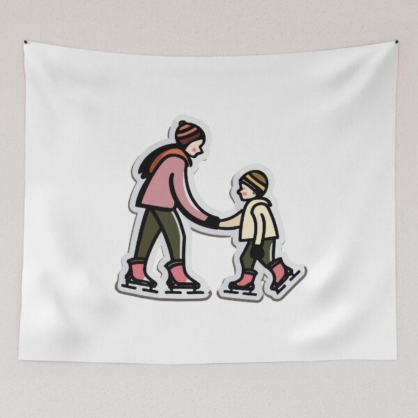 Item preview, Mother and Child Ice Skating Bond designed and sold by NiftyWrx.
