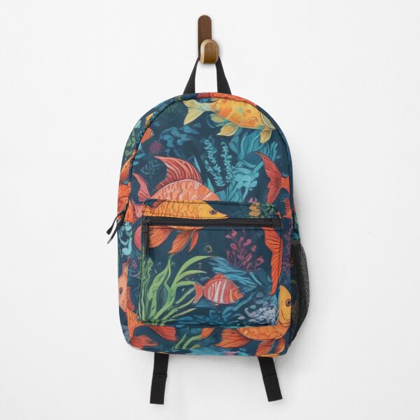 Item preview, Aquarium fishes and coral reef ecosystem print design designed and sold by Anshu3813.