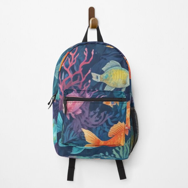 Item preview, Aquarium fishes and coral reef ecosystem print design designed and sold by Anshu3813.