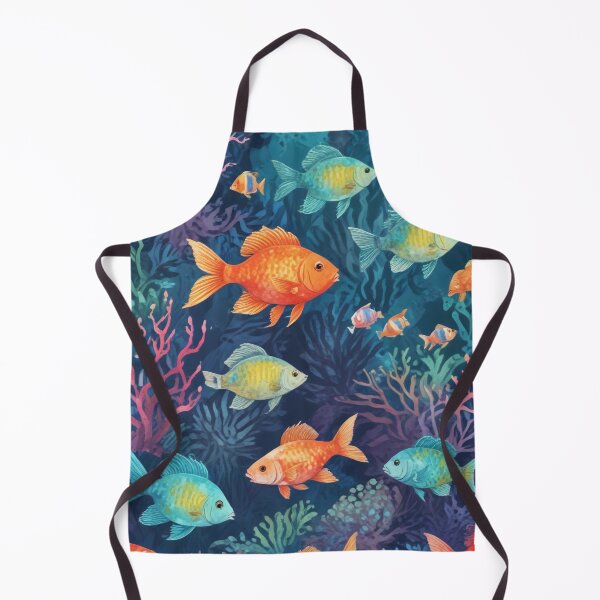 Item preview, Aquarium fishes and coral reef ecosystem print design designed and sold by Anshu3813.