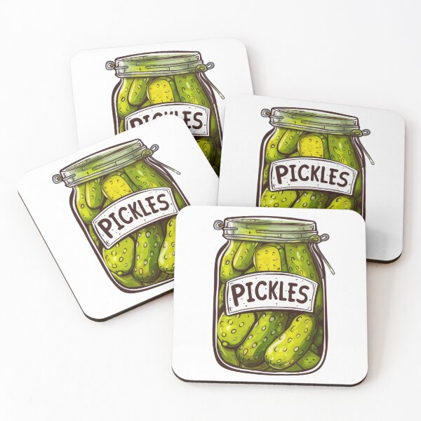 Item preview, Cute green pickles jar for all the pickle lovers! designed and sold by PrettyPinkSkies.
