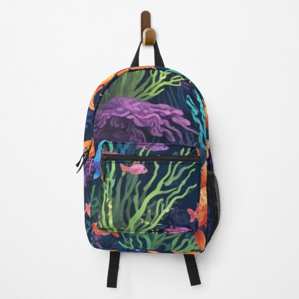 Item preview, Aquarium fishes and coral reef ecosystem print design designed and sold by Anshu3813.