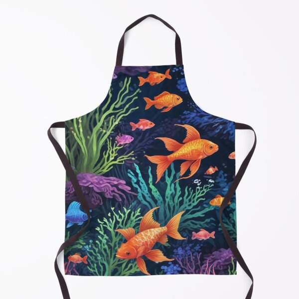 Item preview, Aquarium fishes and coral reef ecosystem print design  designed and sold by Anshu3813.