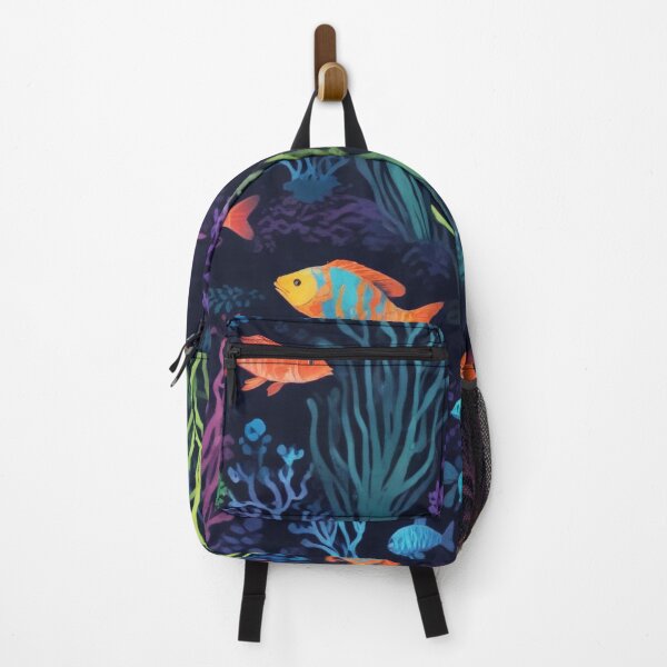 Item preview, Aquarium fishes and coral reef ecosystem print design designed and sold by Anshu3813.