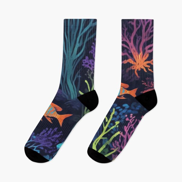 Item preview, Aquarium fishes and coral reef ecosystem print design  designed and sold by Anshu3813.