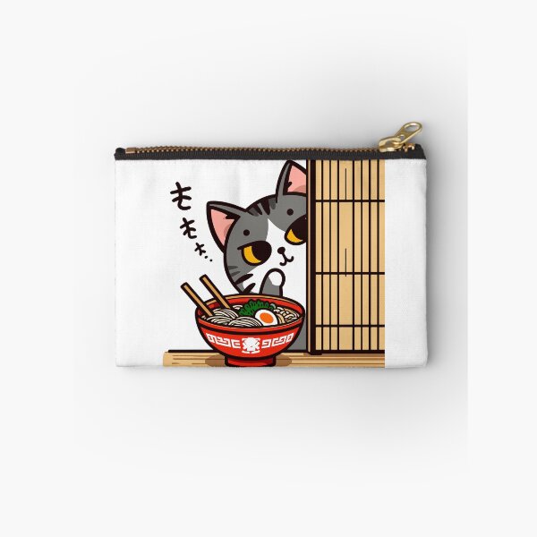 Item preview, Peeking Cat with Ramen Bowl - Cute Japanese-Inspired Art designed and sold by Designowner.