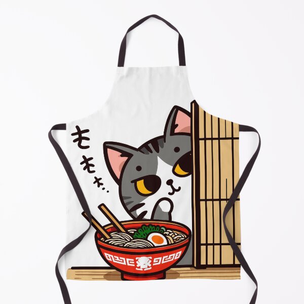 Item preview, Peeking Cat with Ramen Bowl - Cute Japanese-Inspired Art designed and sold by Designowner.