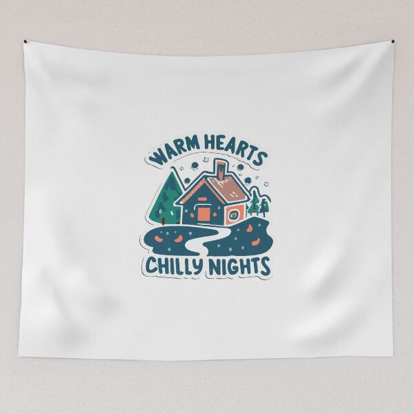 Item preview, Warm Hearts, Chilly Nights - Cozy Cabin Winter Design designed and sold by NiftyWrx.