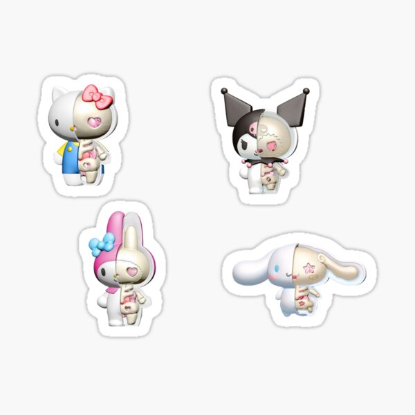 Item preview, Cute Sanrio Skeleton Aesthetic Sticker Pack designed and sold by vllxllx.