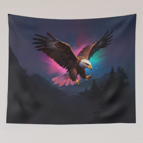 Item preview, Colourful Golden Eagle Art designed and sold by Obsidian Ink by Wilshire.