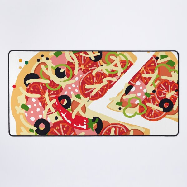 Item preview, Pizza day, pizza slice, national pizza day, delicious food illustration, pizza, tomato, olives, cheese, decor designed and sold by NatalkaP.