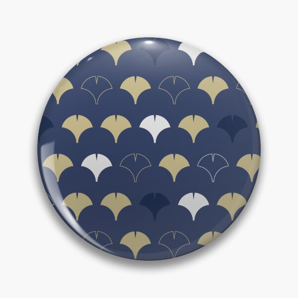 Item preview, Ginkgo leaves adorned in hues of gold and blue designed and sold by momoxsama.