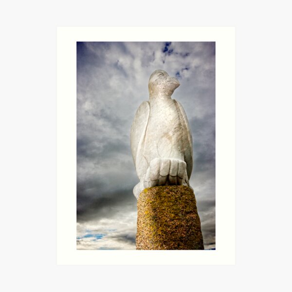 Stone Bird on Jetty Art Print