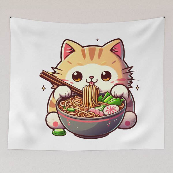 Item preview, kawaii Cat Ramen designed and sold by Designowner.