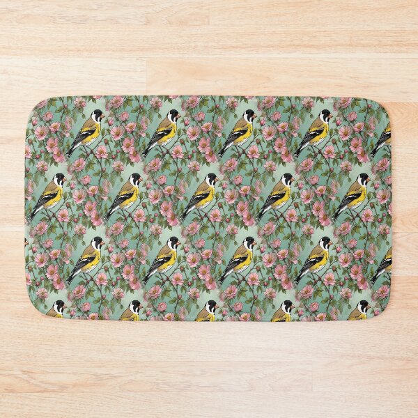 Item preview, Wild Roses And An Eastern Goldfinch Wild Bird designed and sold by taiche.