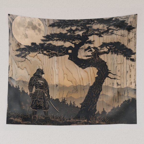 Item preview, Samurai's Solitude: Moonlit Vigil designed and sold by plam50.