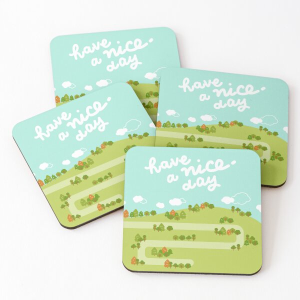 Item preview, Have a nice day : cute green view of mountain and sky designed and sold by snoopy21studio.